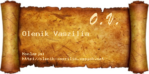 Olenik Vaszilia névjegykártya